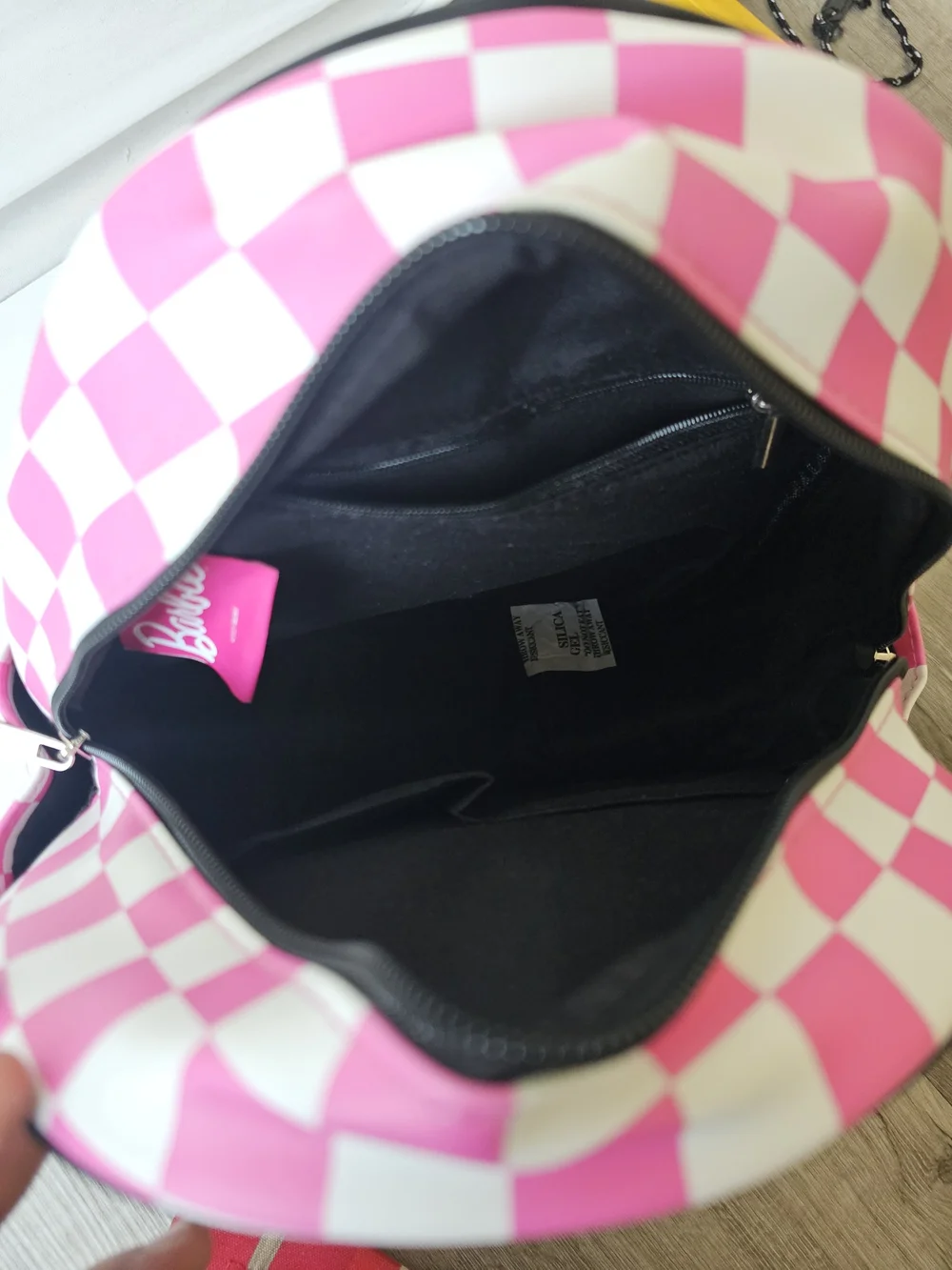 NWT Barbie Pink Checkered Retro Cassette Tape Mini Backpack